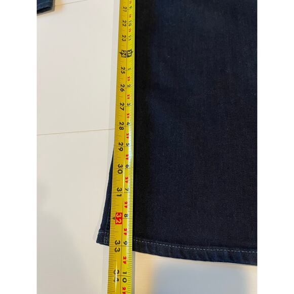 7 For All Mankind Austyn Jeans Straight Leg Dark Wash Mid-Rise Sz 29 Blue - Picture 15 of 16